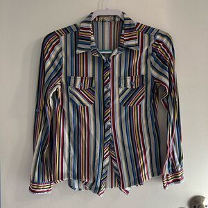 Passport Button Down Stripped Shirt